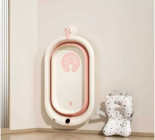 гр Ванночка дитяча складна Bimbo 9326-17 (1) розмір 76х47*21см, клапан зливу, розкладні ніжки, електронний датчик температури, матрац, в коробці