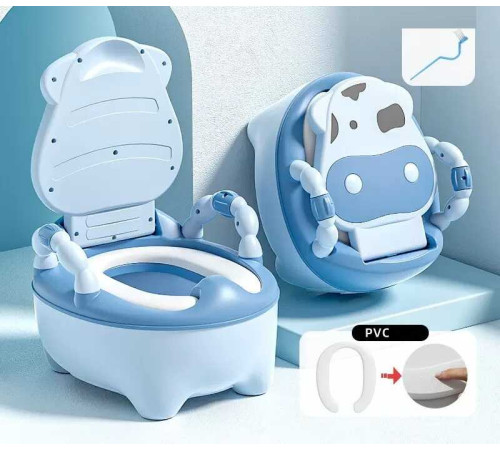 гр Горщик дитячий Bimbo 7880-19 (1) колір Блакитний, м`яке сидіння, в коробці – в наличии! Купите сейчас у KAZKOVA