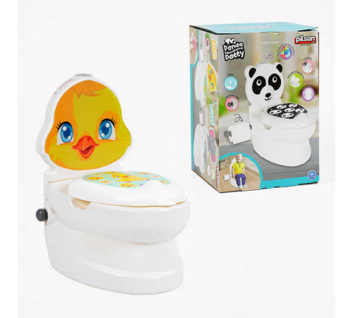 Горщик 07-564 Pilsan (4) "Каченя", спинка, горщик знімний, тримач для паперу, звуки води, підсвічування кнопки, в коробці Горщик 07-564 Pilsan (4) "Каченя", спинка, горщик знімний, тримач для паперу, звуки води, підсвічування кнопки, в коробці