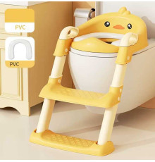 гр Cидіння для унітазу дитяче ВМ-36309 Bimbo (1) колір ЖОВТИЙ, зі сходами та ручками, в коробці