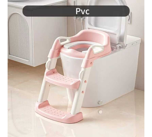 гр Дитяче сидіння на унітаз зі сходами та ручками Bimbo 6856-24 (1) розмір 31х34х11 см, м’яке сидіння, в коробці – в наличии! Купите сейчас у KAZKOVA