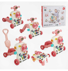 Ходунки 6038 (5) каталка, підсвічування, звук, мелодії, пискавка, пальчикові ігри, сортування за формами, в коробці