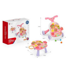 Музична каталка НЕ 0815 (6) 2в1, інтерактивний столик, підсвічування, музичне піаніно, сортер, баскетбольна сітка, у коробці