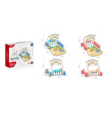 Ходунки HE 0637 /0638 (6) 2 види, 2в1, килимок, брязкальця-підвіски, піаніно, мелодії, пальчикові лабіринти, в коробці