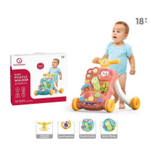 Каталка YL 622 (12) телефон, звук, музика, звуки тварин, шестерні, пальчикові ігри, сортер, в коробці