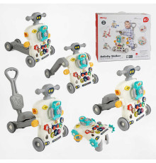 Ходунки 6036 (5) каталка, підсвічування, звук, мелодії, пискавка, пальчикові ігри, сортування за формами, в коробці