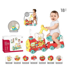 Ходунки-каталка YL 624 A (8) музика, підсвічування, парогенерація, пальчикові ігри, ключ запалювання, кермо, шестерні, сидіння, в коробці