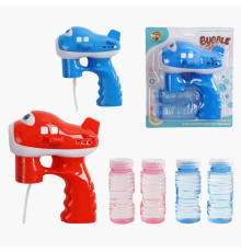 Пістолет з мильними бульбашками MY 197 Y-2 (72) 2 кольори, світло, звук, на батарейках, на листі