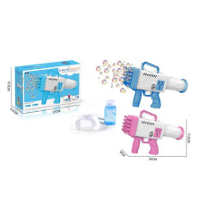 Установка з мильними бульбашками S 3001 (120/2) 2 види, 25 отворів, від батарейок, мильний розчин, в коробці