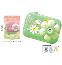 Установка з мильними бульбашками 2207 (60) 2 види, “Камера”, звук, підсвічування, мелодії, від батарейок, мильний концентрат, на листі