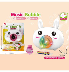 Камера з мильними бульбашками 333 (72/2) “Фотоапарат”, 2 кольори, 2 пляшечки з мильним розчином, ремінець, звук, підсвічування, на листі