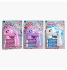 Пістолет з мильними бульбашками 7739 (72/2) 3 кольори, підсвічування, звукові ефекти, автоматичний, 2 пляшечки з мильним розчином, на листі, ВИДАЄТЬСЯ ТІЛЬКИ МІКС ВИДІВ