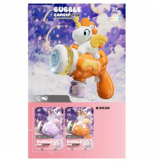 Пістолет з мильними бульбашками 2223 (45) 2 кольори, “Поні”, підсвічування, автоматичний принцип роботи, на батарейках, мильний розчин, на листі