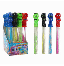 Мильні бульбашки TC 75935 (12) "WToys", ЦІНА ЗА 24 ШТУКИ В БЛОЦІ, "Герой", висота 25см, в коробці