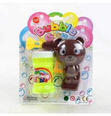 Пістолет з мильними бульбашками 632 B (252/2) “Ведмедик”, механічний принцип роботи, мильний розчин, на листі