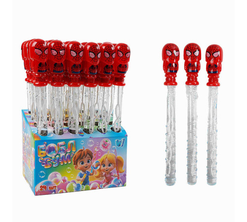 Мильні бульбашки LK 33602 (6) "WToys", ЦІНА ЗА 20 ШТУК В БЛОЦІ, "Герой", висота 36см, в коробці