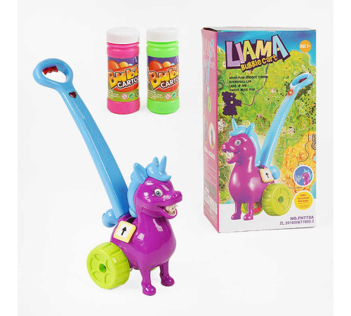 Каталка з мильними бульбашками "Єдиноріг" FH 772 A (24) мелодія, підсвічування, в коробці Каталка з мильними бульбашками "Єдиноріг" FH 772 A (24) мелодія, підсвічування, в коробці