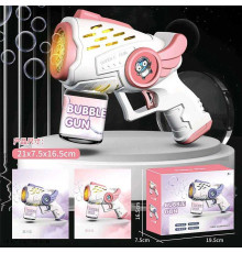 Пістолет з мильними бульбашками 777-13 (72) 2 кольори, підсвічування, пляшка з мильним розчином, в коробці