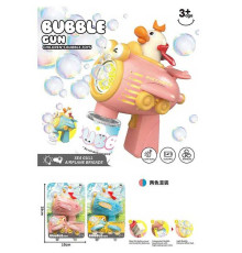 Пістолет з мильними бульбашками 2225 (40) 2 кольори, автоматичний принцип роботи, підсвічування, на батарейках, мильний розчин, на листі