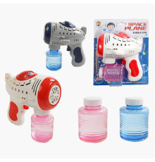 Пістолет з мильними бульбашками MY 287-1 (60/2) 2 кольори, підсвічування, автоматичний принцип, пляшечка з мильним розчином, на листі