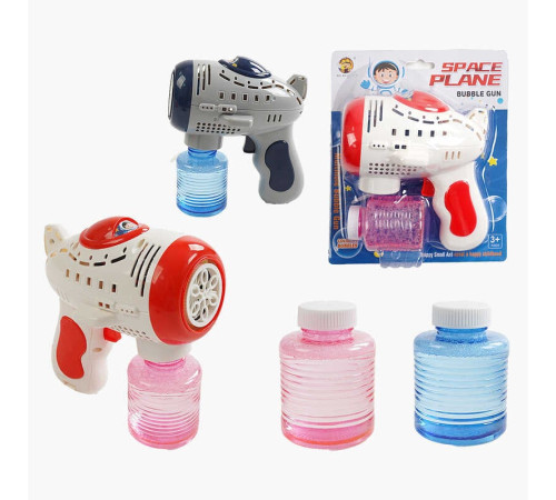 Пістолет з мильними бульбашками MY 287-1 (60/2) 2 кольори, підсвічування, автоматичний принцип, пляшечка з мильним розчином, на листі