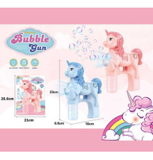 Пістолет з мильними бульбашками 117 (60) 2 кольори, підсвічування, 10 отворів, автоматичний принцип, 2 пляшечки з мильним розчином, на листі