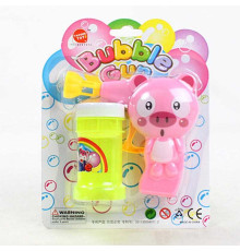 Пістолет з мильними бульбашками 632 D (252/2) “Поросятко”, механічний принцип роботи, мильний розчин, на листі