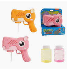 Пістолет з мильними бульбашками 595 A (36) 2 кольори, “Гіпопотам”, автоматичний принцип, на батарейках, мильний розчин, підсвічування, в коробці