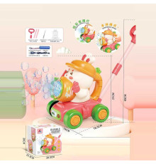 Каталка з мильними бульбашками 8532 (24) акумулятор 3.7 V, USB кабель, підсвічування, пляшечка з розчином, в коробці