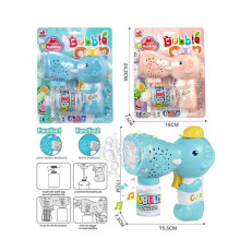 Пістолет з мильними бульбашками 889-76 C (72/2) 2 кольори, музика, 2 режими, автоматичний принцип, пляшка мильного розчину, підсвічування, на батарейках, на листі