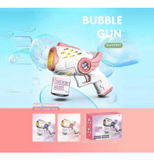Пістолет з мильними бульбашками 10212 (72) 2 кольори, на батарейках, автоматичний режим роботи, підсвітка, мильний розчин, в коробці