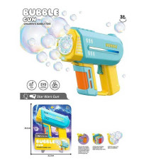 Пістолет з мильними бульбашками 2235 (48) підсвічування, автоматичний принцип роботи, на батарейках, мильний розчин, на листі