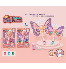 Установка з мильними бульбашками 1036 (48/2) "Жезл феї", 2 види, підсвічування, 2 пляшечки з милним розчином, на листі