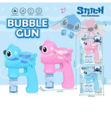 Пістолет з мильними бульбашками HT 024 (72/2) 2 кольори, мелодія, підсвічування, 2 пляшки з мильним розчином, на листі