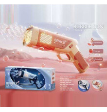 Пістолет з мильними бульбашками 333-13 (36) 2 кольори, автоматичний принцип, 2 пляшки мильного розчину, на батарейках, підсвічування, в коробці