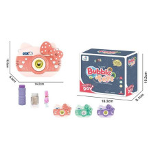 Камера з мильними бульбашками 6280 (60/2) на батарейках, мелодія, світло, звукові ефекти, пляшечка з рідиною, ремінець з карабіном в коробці, ВИДАЄТЬСЯ МІКС ВИДІВ