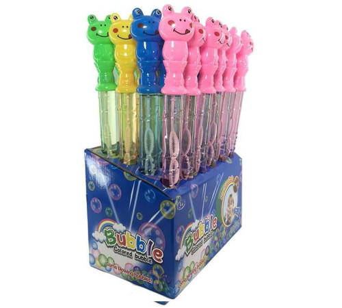 Мильні бульбашки LK 80270 (6) "WToys", ЦІНА ЗА 24 ШТУКИ В БЛОЦІ, "Жабка", висота 36см, в коробці