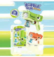 Пістолет з мильними бульбашками 668-85 (48) 2 види, на батарейках, автоматичне видування, мильний розчин, на батарейках, на листі