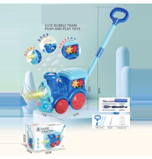 Каталка з мильними бульбашками 8525 A ШТРИХ=100659 (24) акумулятор 3.7 V, USB кабель, підсвічування, мелодія, 2 пляшечки з розчином, шестерні, шнурочок, в коробці