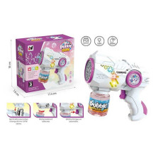 Пістолет з мильними бульбашками YH 358 (48/2) підсвічування, пляшечка з мильним розчином, автоматичний, в коробці