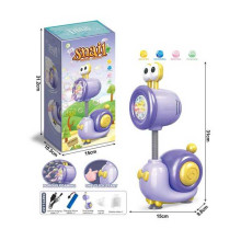 Установка з мильними бульбашками P 146 (24) “Равлик”, розмір: 15х10х31 см, акум. 3,7 V, присоски, підсвічування, 1 пляшка з розчином, USB-кабель, в коробці