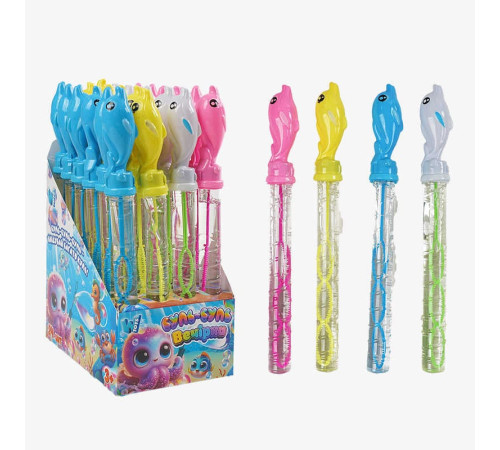 Мильні бульбашки TC 11708 (12) "WToys", ЦІНА ЗА 24 ШТУКИ В БЛОЦІ, "Дельфінчик", висота 25см, в коробці – в наличии! Купите сейчас у KAZKOVA