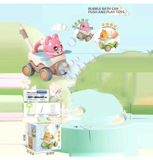 Каталка з мильними бульбашками 8538 A (24) акумулятор 3.7 V, USB кабель, підсвічування, пляшечка з розчином, в коробці