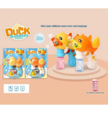 Пістолет з мильними бульбашками 1035 (64/2) "Каченя", 2 кольори, 2 пляшечки з мильним розчином, на листі