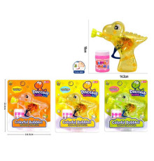 Пістолет з мильними бульбашками 707 A (180/2) 3 кольори, механічний, підсвічування, мильний розчин, ВИДАЄТЬСЯ ТІЛЬКИ МІКС ВИДІВ, на листі