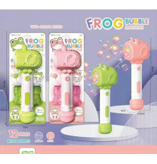 Установка з мильними бульбашками 313-1 (60/2) 2 кольори, підсвічування, автоматичний принцип, висота 29см, 12 отворів, 2 пляшечки з мильним розчином, на листі