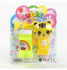 Пістолет з мильними бульбашками 632 K (252/2) “Котик”, механічний принцип роботи, мильний розчин, на листі