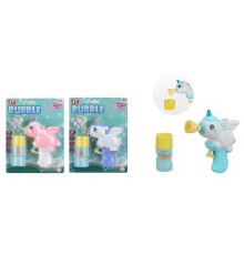 Пістолет з мильними бульбашками JT 6110 (180/2) 3 кольори, мильний розчин, насадка, на листі, ВИДАЄТЬСЯ ТІЛЬКИ МІКС ВИДІВ