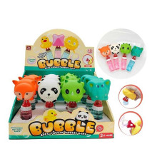 Мильні бульбашки AA 3001 (24/2) ЦІНА ЗА 12 ШТУК В БЛОЦІ, гумові тварини, в коробці