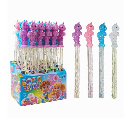 Мильні бульбашки LK 80622 (6) "WToys", ЦІНА ЗА 24 ШТУКИ В БЛОЦІ, "Єдиноріг", висота 36см, в коробці – в наличии! Купите сейчас у KAZKOVA